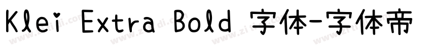 Klei Extra Bold 字体字体转换